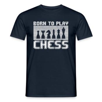 Échecs - T-shirt homme - marine - Devant - AI Model Male 178 light (178cm)