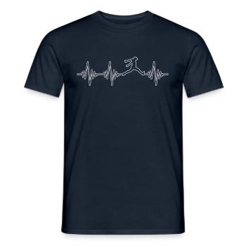 Parkour Heartbeat - Men's T-Shirt - navy - Front - AI Model Male 178 light (178cm)