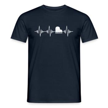 Piano Piano Heartbeat - Men's T-Shirt - navy - Front - AI Model Male 178 light (178cm)