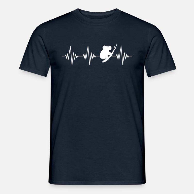 Koala Herzschlag - Männer T-Shirt - Navy
