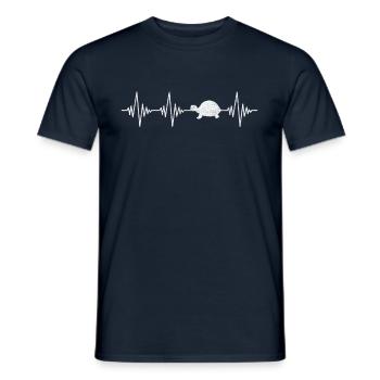 Turtle Heartbeat - Men's T-Shirt - navy - Front - AI Model Male 178 light (178cm)