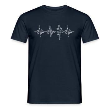 Battement de cœur de serpent - T-shirt homme - marine - Devant - AI Model Male 178 light (178cm)