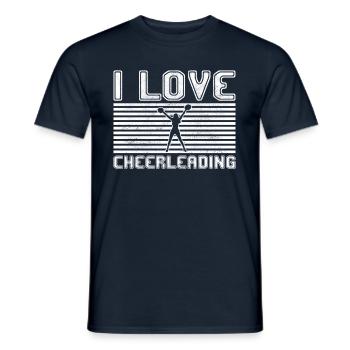 I love cheerleading - Männer T-Shirt - Navy - Vorne - AI Model Male 178 light (178cm)