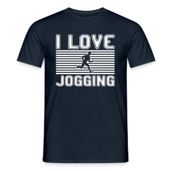 J’adore faire du jogging - T-shirt homme - marine - Devant - AI Model Male 178 light (178cm)