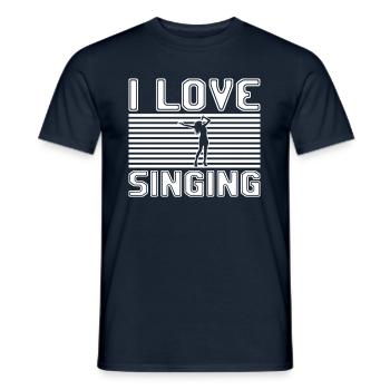 I love singing - Männer T-Shirt - Navy - Vorne - AI Model Male 178 light (178cm)