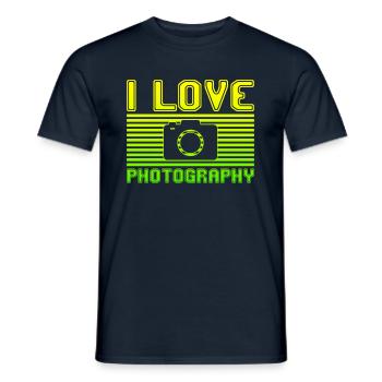 I love photography - Männer T-Shirt - Navy - Vorne - AI Model Male 178 light (178cm)
