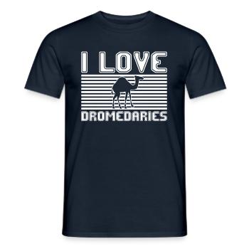 I love dromedaries - Men's T-Shirt - navy - Front - AI Model Male 178 light (178cm)