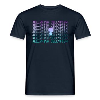 Qualle - Männer T-Shirt - Navy - Vorne - AI Model Male 178 light (178cm)