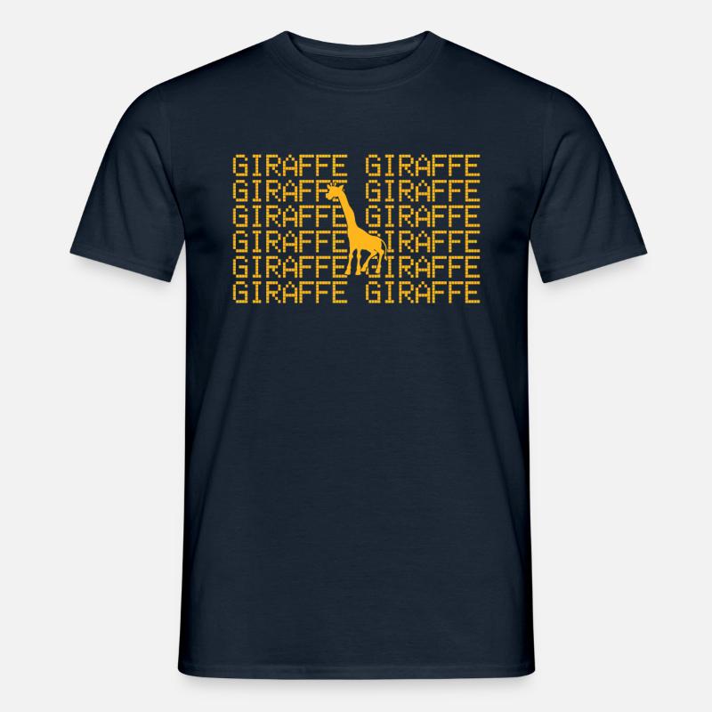 Giraffe - Männer T-Shirt - Navy