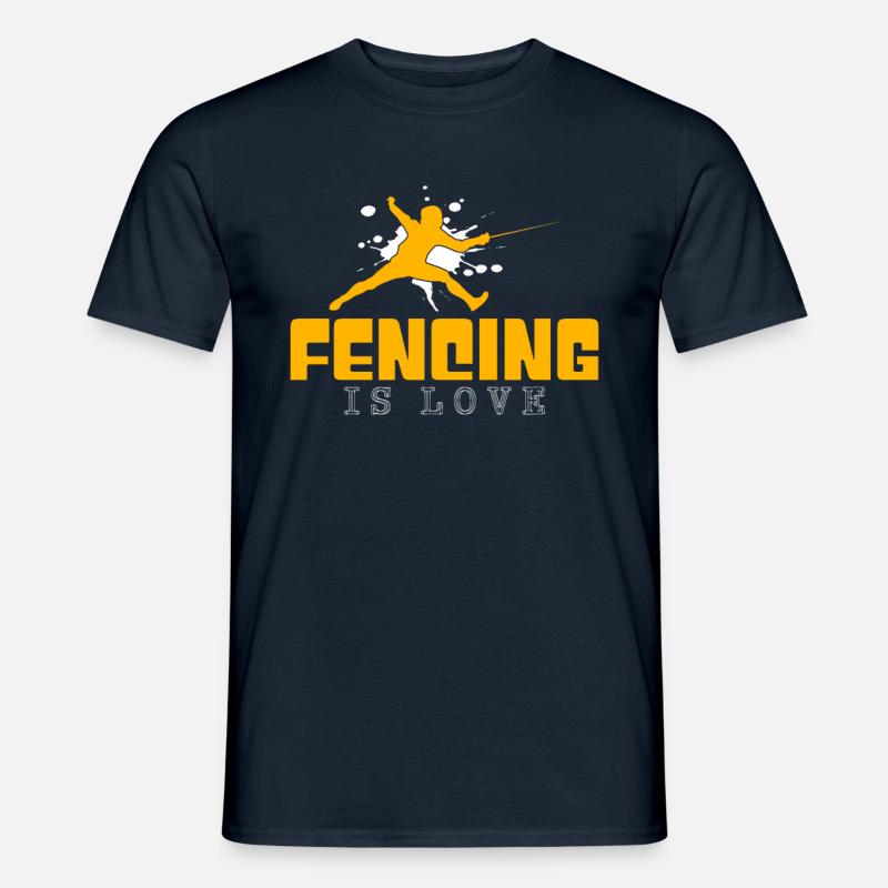 Fechten - Männer T-Shirt - Navy
