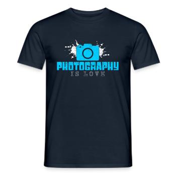 Fotografie - Männer T-Shirt - Navy - Vorne - AI Model Male 178 light (178cm)