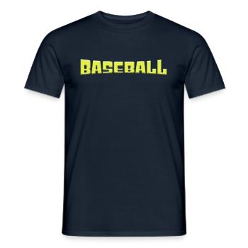 honkbal - Heren T-shirt - navy - Voor - AI Model Male 178 light (178cm)