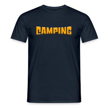Camping - Men's T-Shirt - navy - Front - AI Model Male 178 light (178cm)