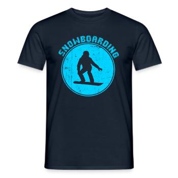 Snowboarden - Männer T-Shirt - Navy - Vorne - AI Model Male 178 light (178cm)