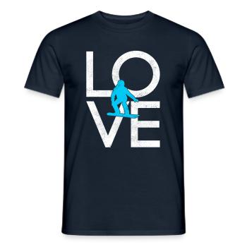 Snowboarden - Männer T-Shirt - Navy - Vorne - AI Model Male 178 light (178cm)