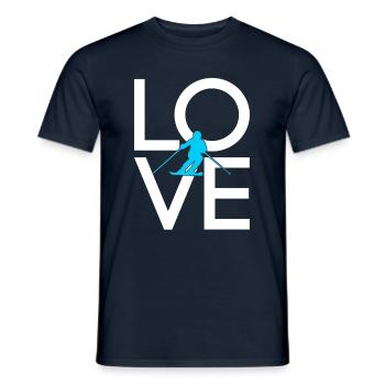 Ski - T-shirt homme - marine - Devant - AI Model Male 178 light (178cm)