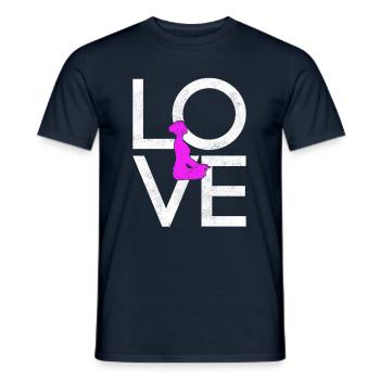 Yoga - Männer T-Shirt - Navy - Vorne - AI Model Male 178 light (178cm)