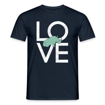 Rhinoceros - Men's T-Shirt - navy - Front - AI Model Male 178 light (178cm)