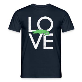 Crocodile - Men's T-Shirt - navy - Front - AI Model Male 178 light (178cm)