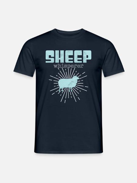 Sheep Whisperer - Men's T-Shirt - navy