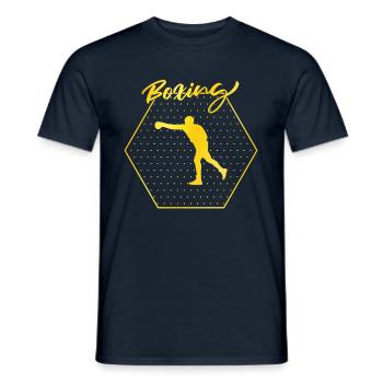 Boxe - T-shirt homme - marine - Devant - AI Model Male 178 light (178cm)
