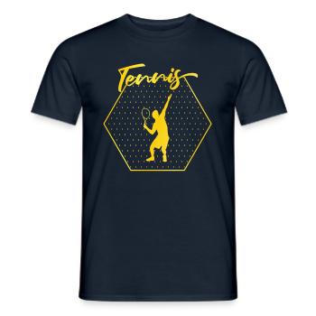 Tennis - Männer T-Shirt - Navy - Vorne - AI Model Male 178 light (178cm)