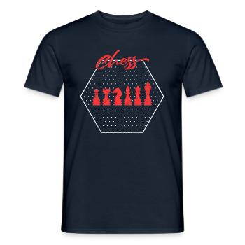 Schach - Männer T-Shirt - Navy - Vorne - AI Model Male 178 light (178cm)