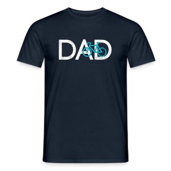 Fahrrad Papa - Männer T-Shirt - Navy - Vorne - AI Model Male 178 light (178cm)