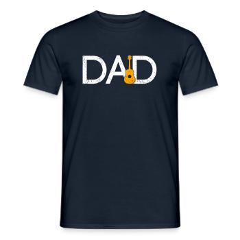 Guitare Papa - T-shirt homme - marine - Devant - AI Model Male 178 light (178cm)