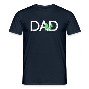 Angeln Papa - Männer T-Shirt - Navy - Vorne - AI Model Male 178 light (178cm)