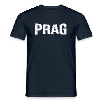 Prag - Männer T-Shirt - Navy - Vorne - AI Model Male 178 light (178cm)
