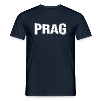 Prag - Männer T-Shirt - Navy - Vorne - AI Model Male 178 light (178cm)