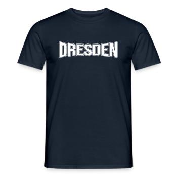 Dresden - Männer T-Shirt - Navy - Vorne - AI Model Male 178 light (178cm)