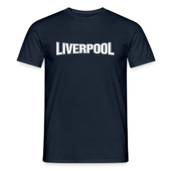 Liverpool - Männer T-Shirt - Navy - Vorne - AI Model Male 178 light (178cm)