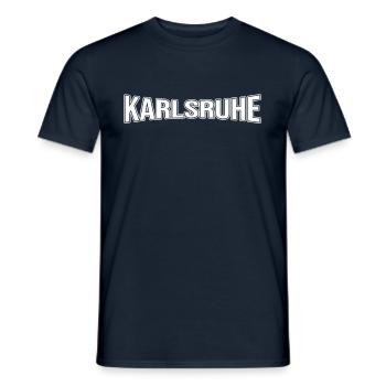 Karlsruhe - T-shirt homme - marine - Devant - AI Model Male 178 light (178cm)
