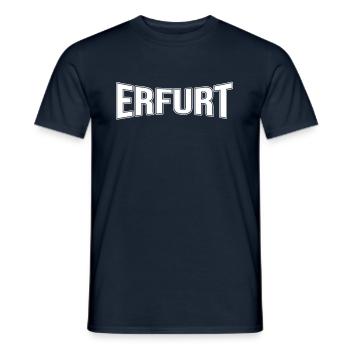 Erfurt - Männer T-Shirt - Navy - Vorne - AI Model Male 178 light (178cm)