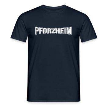 Pforzheim - Männer T-Shirt - Navy - Vorne - AI Model Male 178 light (178cm)