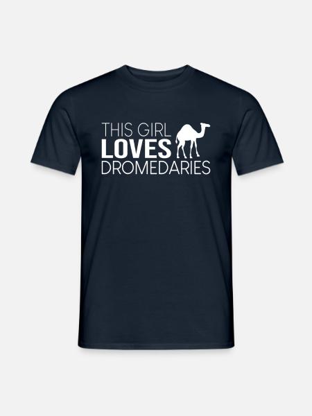 Dieses Mädchen liebt Dromedare - Männer T-Shirt - Navy