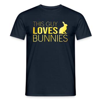 Typ Hase Spruch - Männer T-Shirt - Navy - Vorne - AI Model Male 178 light (178cm)