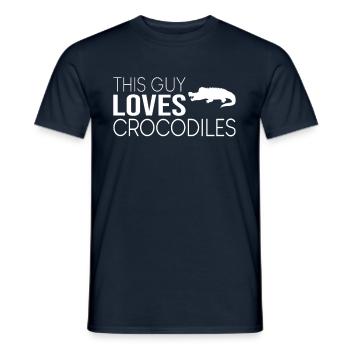 Type Crocodile Dicton - T-shirt homme - marine - Devant - AI Model Male 178 light (178cm)
