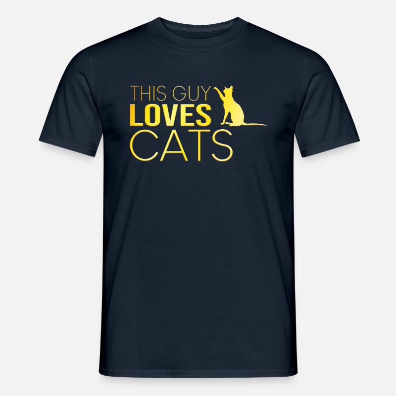 Typ Katze Spruch - Männer T-Shirt - Navy