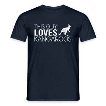 Type Kangaroo Saying - Men's T-Shirt - navy - Front - AI Model Male 178 light (178cm)