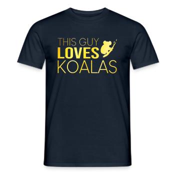 Type Koala Saying - Men's T-Shirt - navy - Front - AI Model Male 178 light (178cm)