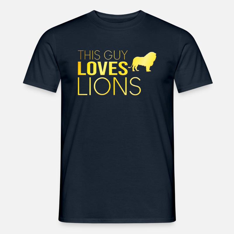 Typ Löwe Spruch - Männer T-Shirt - Navy