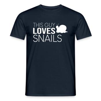 Typ Schnecke Spruch - Männer T-Shirt - Navy - Vorne - AI Model Male 178 light (178cm)