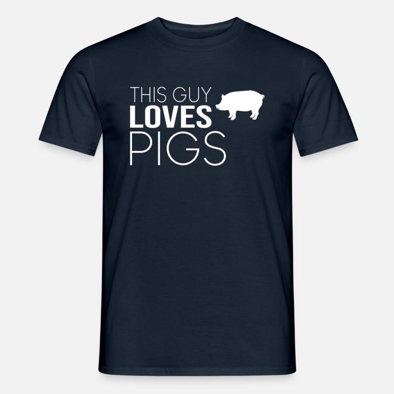 Typ Schwein Spruch - Männer T-Shirt - Navy