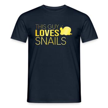 Mädchen Schnecke Spruch - Männer T-Shirt - Navy - Vorne - AI Model Male 178 light (178cm)