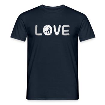 Snowboarding Liebe - Männer T-Shirt - Navy - Vorne - AI Model Male 178 light (178cm)