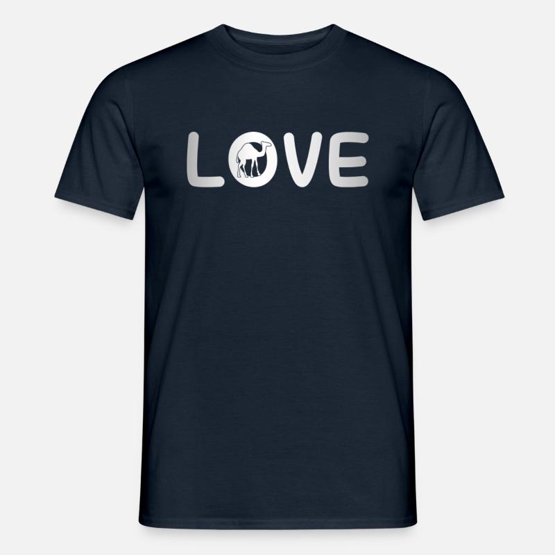 Dromedar Liebe - Männer T-Shirt - Navy
