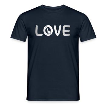 Amour de la girafe - T-shirt homme - marine - Devant - AI Model Male 178 light (178cm)